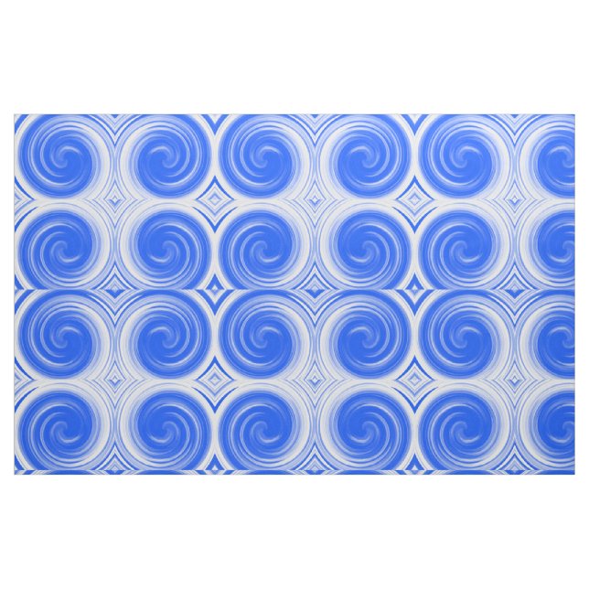 Tissu Art Abstrait moderne Blue Swirl #2 (Fat Quarter)