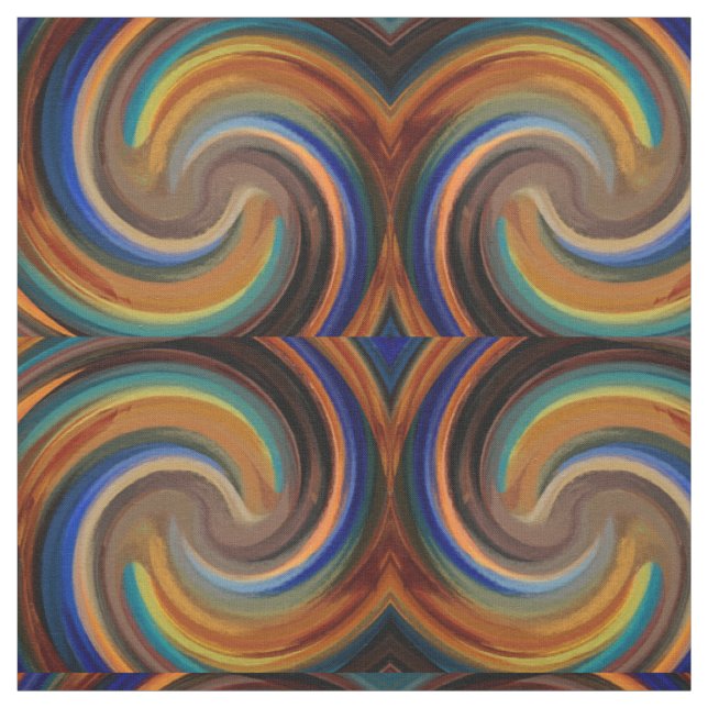 Tissu Art Abstrait moderne Swirl #24 (Échantillon)