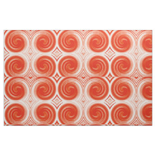 Tissu Art Abstrait Orange Moderne