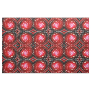 Tissu Art Abstrait Red Twist