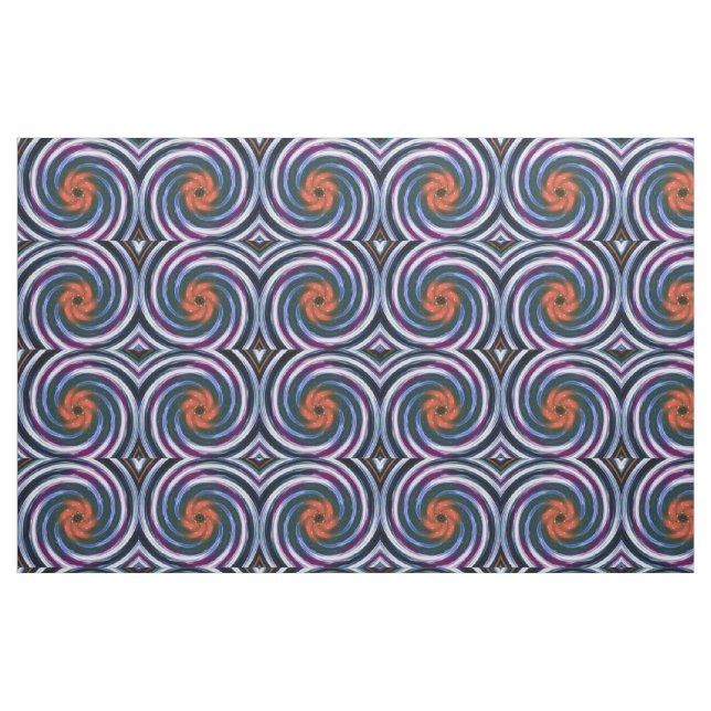 Tissu Art Abstrait retro tordu de couleur #6 (Fat Quarter)