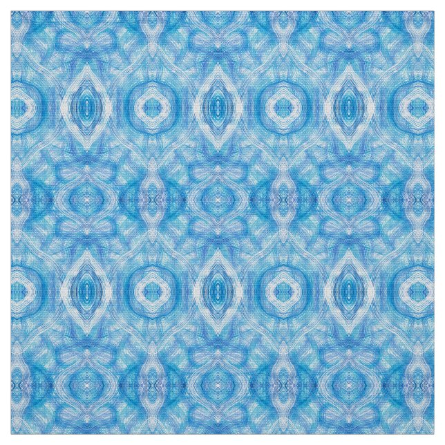 Tissu Art aquarelle abstrait bleu clair (Échantillon)
