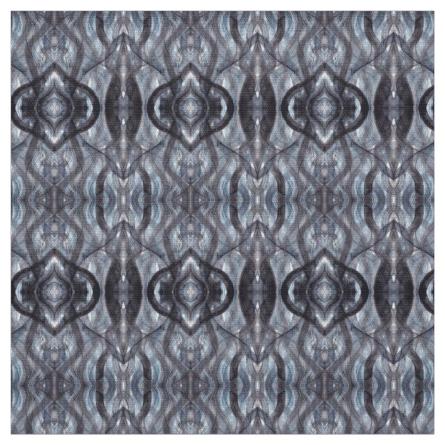 Tissu Art aquarelle abstrait bleu foncé (Échantillon)