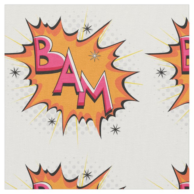 Tissu Art de bruit bam comique ! (Fermer)