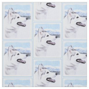 Tissu Art de chien de peinture de chien de traîneau