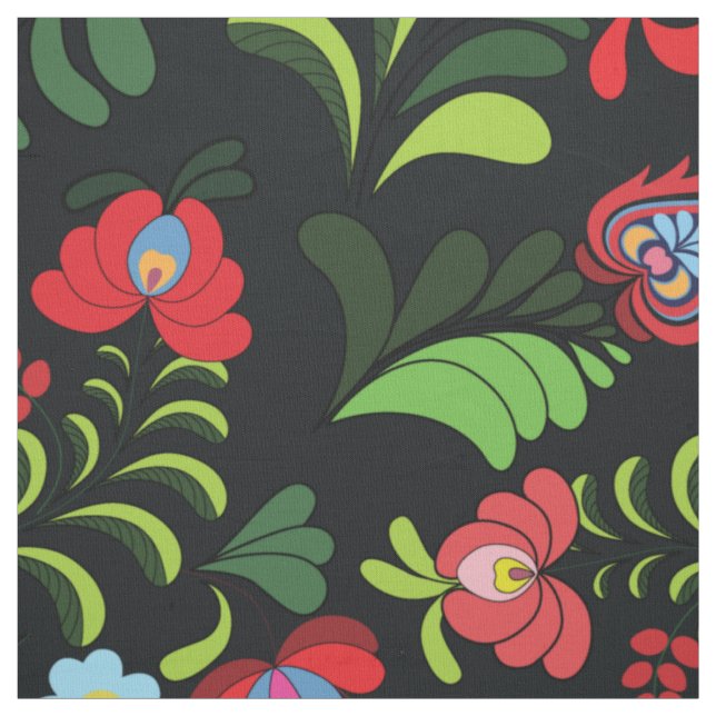 Tissu Art de la fleur matyo folklorique d'Europe de l'Es (Échantillon)