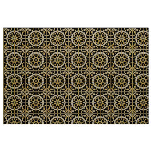 Tissu Art de motif géométrique doré élégant