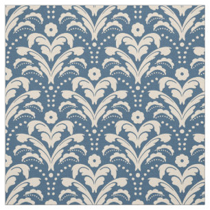Tissu Art déco des années 1930 Floral Damask Faux Burlap