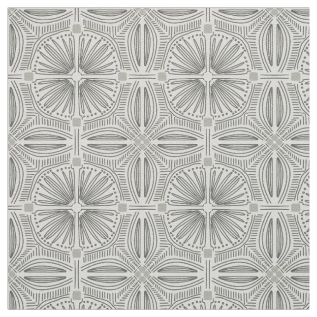 Tissu Art déco en ligne bohème Bodulo (Échantillon)