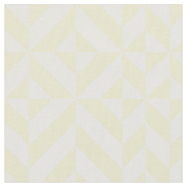 Tissu Art Déco Géométrique Jaune Clair (Fermer)