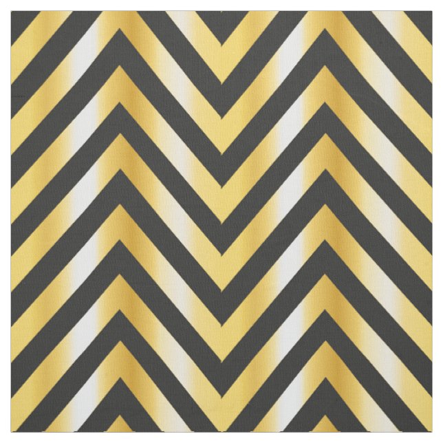 Tissu Art déco grandiose de chevron d'or (Échantillon)