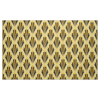 Tissu Art déco jaune et noir