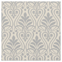 Art Déco Motif 01 - Espagnol gris sur blanc