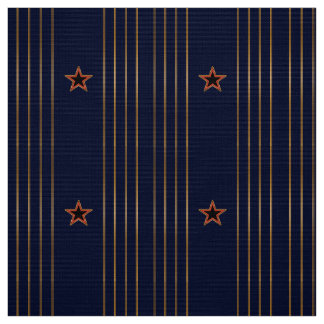 Tissu Art déco patriotique - Gold Stripes Red Star sur N