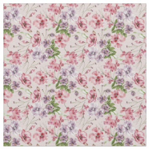 Tissu Art floral aquarelle rose moderne mignon