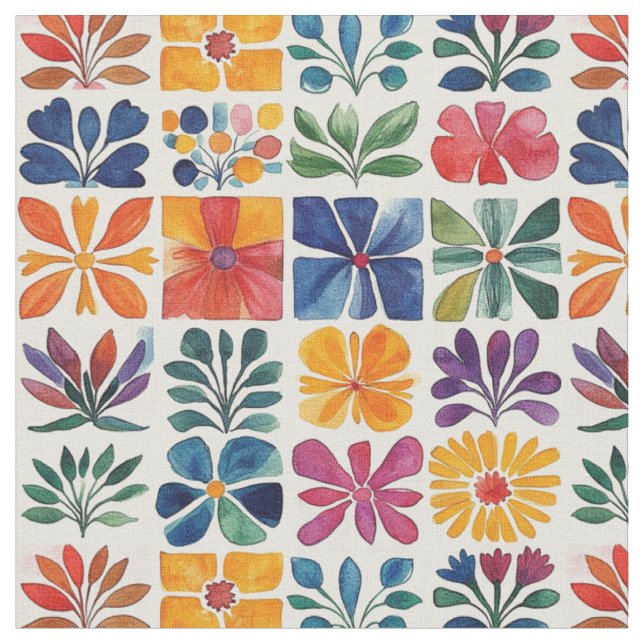 Tissu Art folklorique mexicain Motif-Patchwork Papel Pic (Fermer)