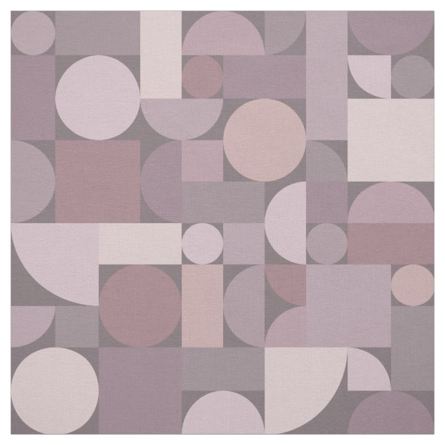 Tissu Art géométrique rétro Mauve (Échantillon)