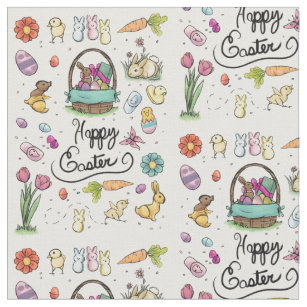 Tissu Art heureux de Pâques