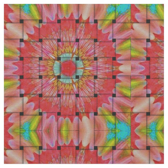 Tissu Art inspiré par l'Afrique Imprimé- Design géométri (Fermer)