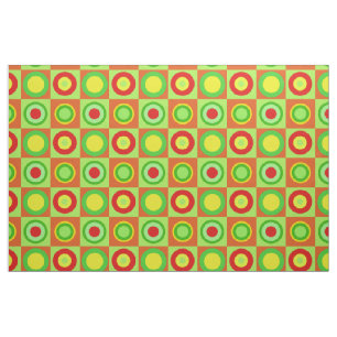 Tissu Art moderne rétro Pois Circles Op Art 1970