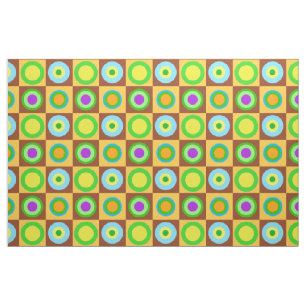 Tissu Art moderne rétro Pois Circles Op Art 1970