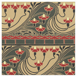 Tissu Art Nouveau Arts & Artisanat Dragonfly Floral Frie