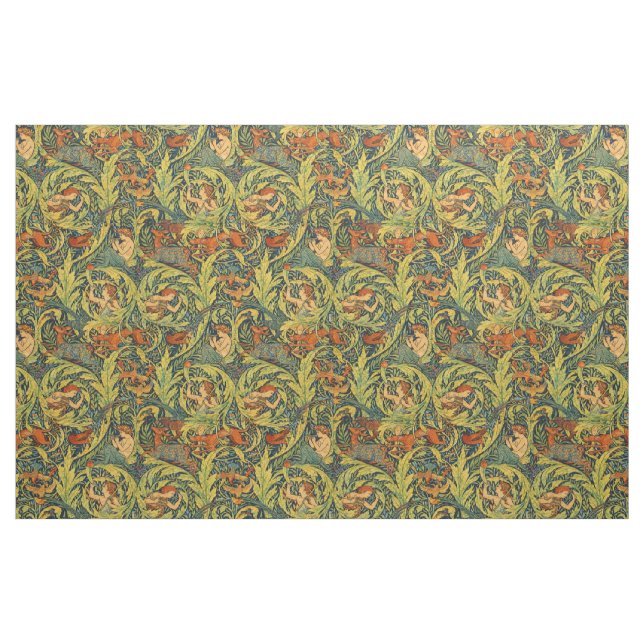 Tissu Art Nouveau Rétro Bois Notes par Walter Crane (Fat Quarter)