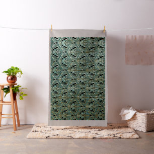 Tissu Art nouveau, turquoise, or, motif, belle époque, c