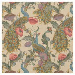 Tissu Art Nouveau vintage 1890 Le Motif Peacock