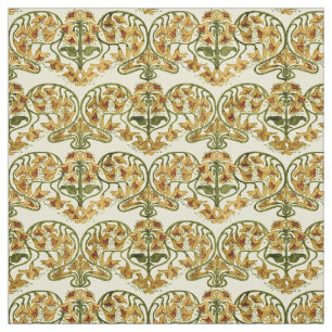 Tissu Art Nouveau vintage 1907 Design de motifs floraux