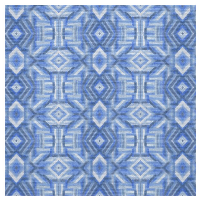 Tissu Art pastel doux abstrait bleu staccato (Échantillon)