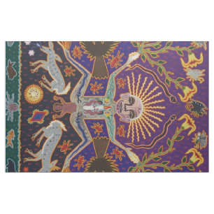 Tissu Art tribal ethnique Boho de déesse aztèque maya