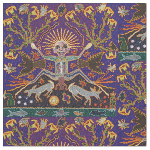 Tissu Art tribal ethnique Boho de déesse aztèque maya