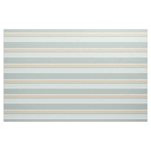 Tissu Art Unique De La Mer Vert Blanc Tan (Fat Quarter)