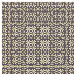 Tissu Art vintage damas motif, or