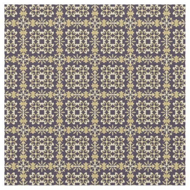Tissu Art vintage damas motif, or (Fermer)