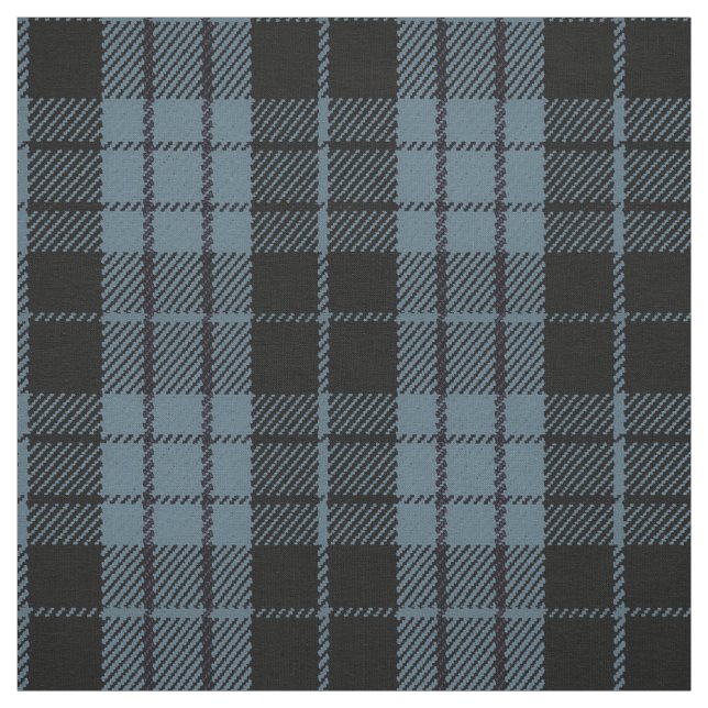Tissu Artic bleu gris, noir/bleu rayé plaid (Échantillon)