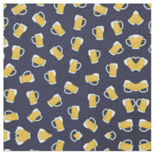 Tissu Artsy Moderne Jaune Marine Aquarelle Beer Steins