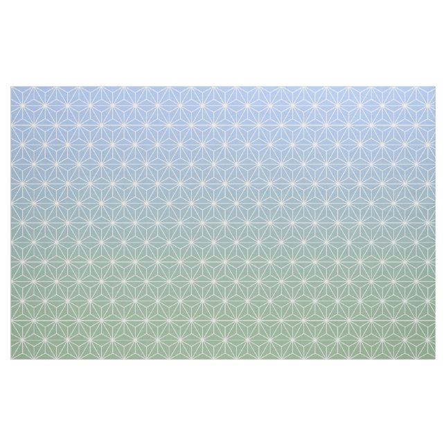 Tissu Asanoha bleu et vert (petite taille) (Fat Quarter)