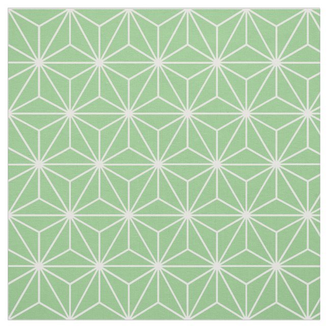 Tissu Asanoha Stations géométriques Sage Green (Échantillon)