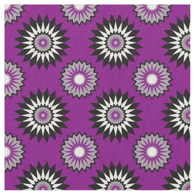 Tissu Asexual orteils de fierté /motif de fleurs violett (Fermer)