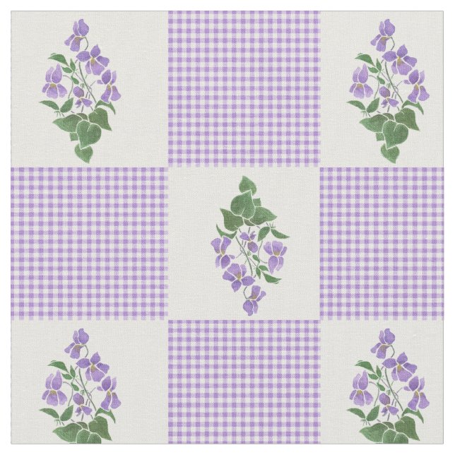 Tissu assez mauve de violettes douces de patchwork (Fermer)