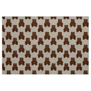 Tissu Assis ours en peluche