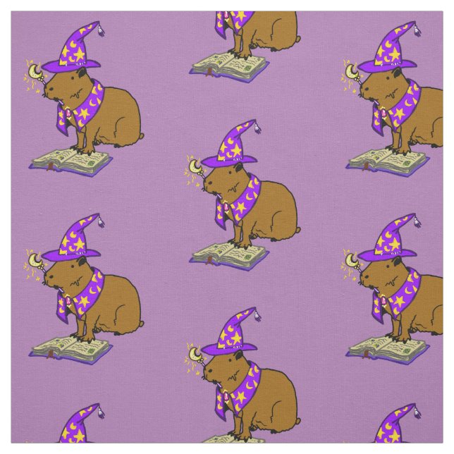 Tissu Assistant Capybara mystique et magique (Échantillon)