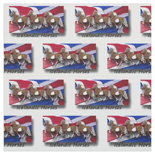 Tissu Astrid et drapeau islandais (Échantillon)