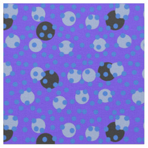 Tissu Atomic Blueberry - Rêve à pois rétro  