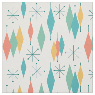 Tissu Atomique Vintage du milieu du siècle des années 19