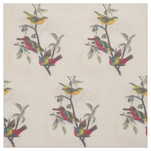 Tissu Audubon Peint Bunting Bird Wildlife
