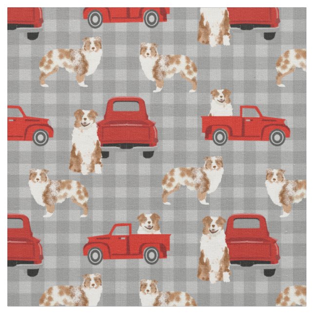 Tissu Aussie de Merle rouge et camionnage rouge (Fermer)