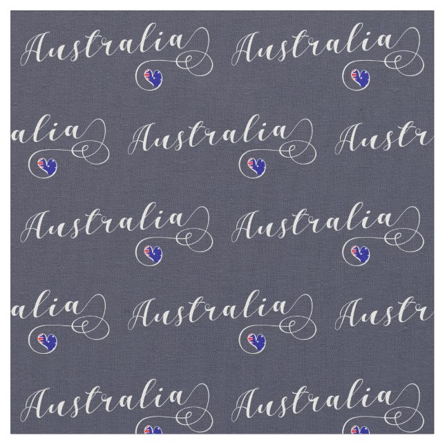 Tissu Australie Drapeau Coeur, Design australien (Fermer)